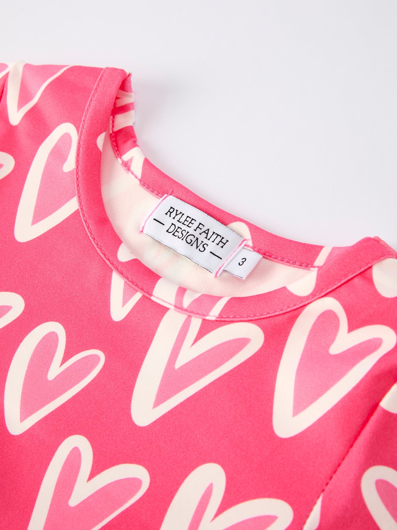 Valentine’s Day Girls Dress Bundle – Sweetheart Heart Print, Solid Pink, Checker Bow Design