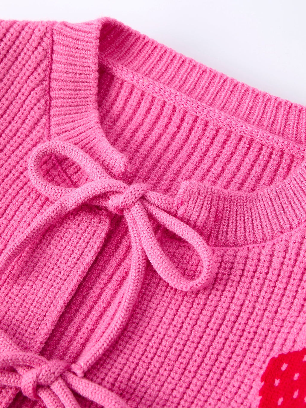Girls Strawberry Cardigan Sweater