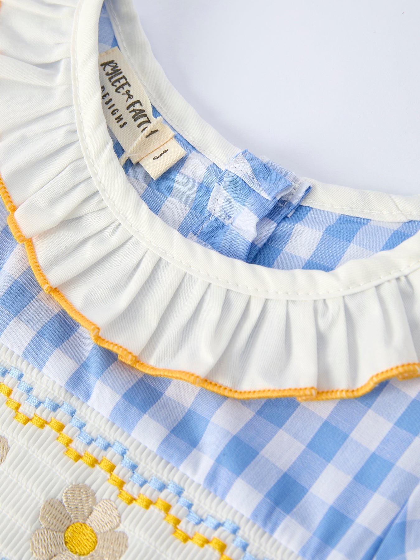 Spring Daisy Bow Smocked Toddler Girl Dress