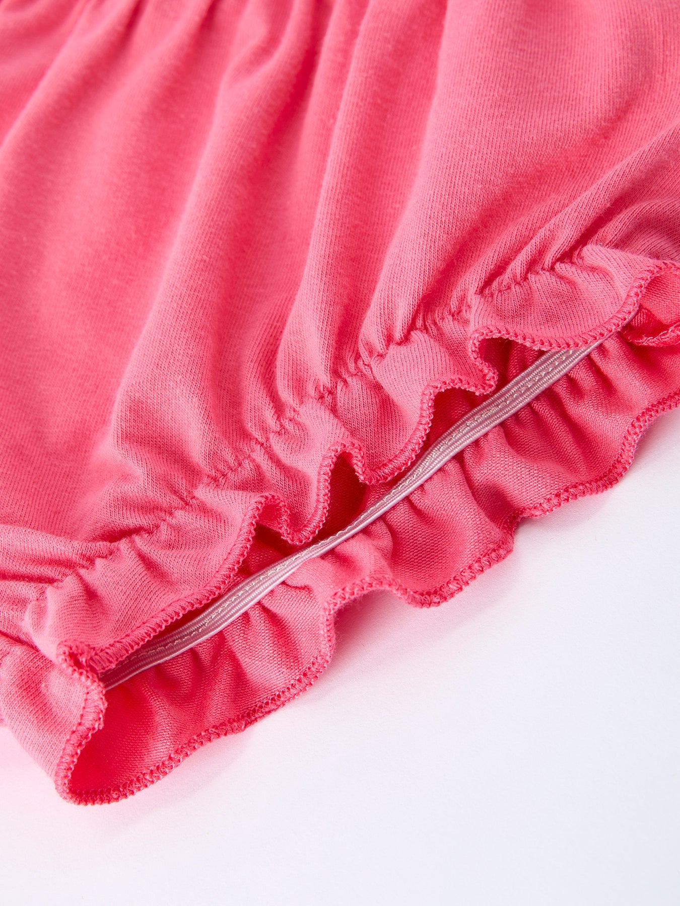 Spring Floral Bow Ruffle Girl Bloomer Set