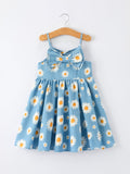 Spring Daisy Girls' Blue Dress