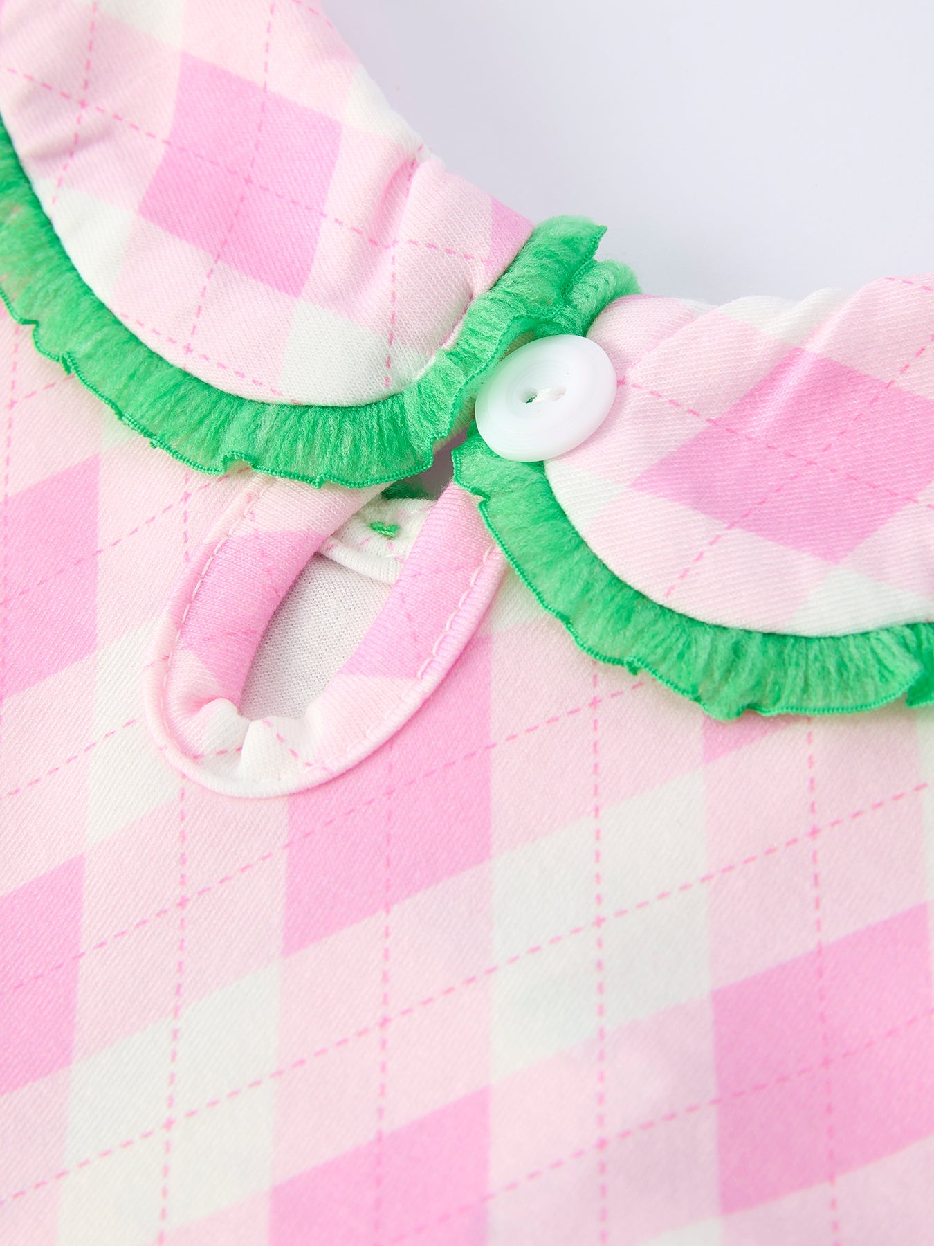 Spring Golf Embroidered Baby Girls Smocked Bow Bloomer Set