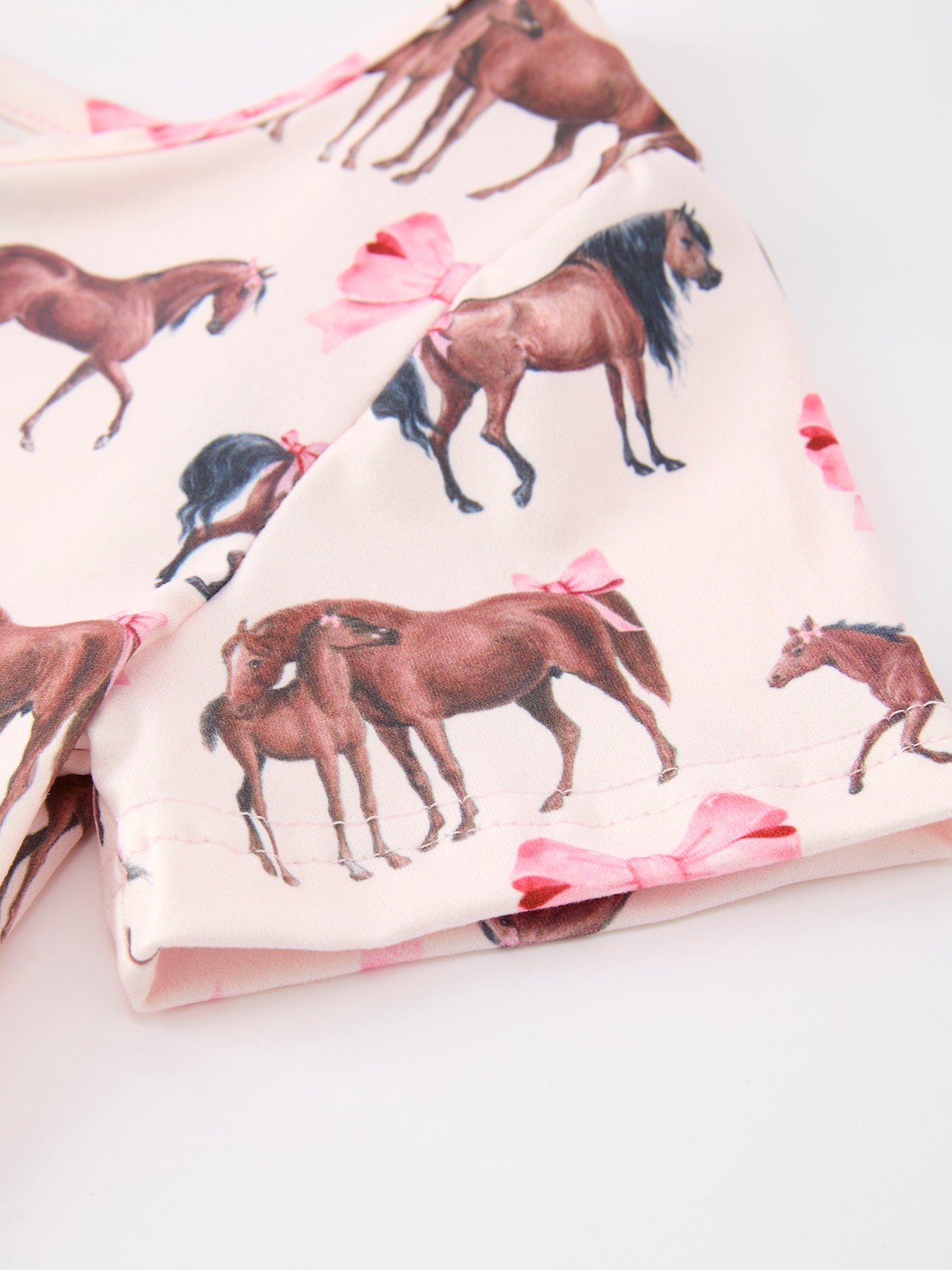 Girls Western Horse Print Twirl Dress Short Sleeve Rylee Faith Designs