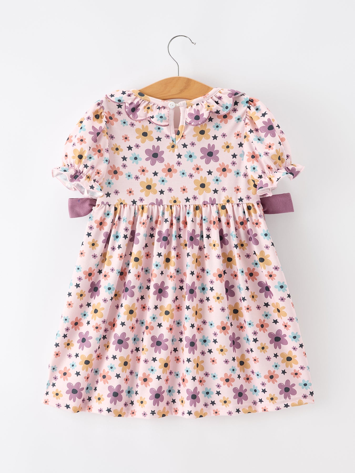 Halloween Thanksgiving Pumpkin Floral Bow Girls Dress Rylee Faith Designs