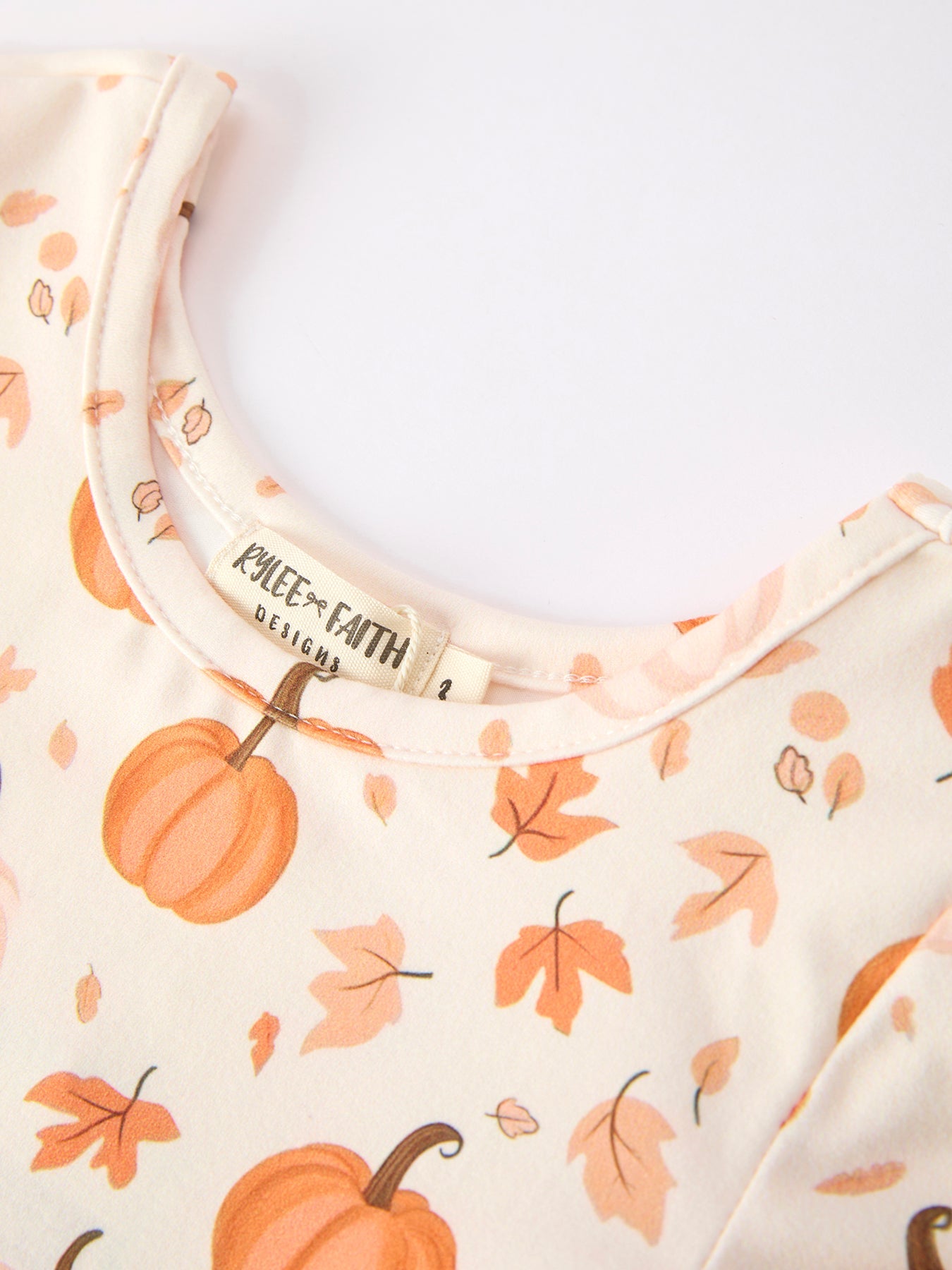 Halloween Thanksgiving Pumpkin Girls Dress Long Sleeve Rylee Faith Designs
