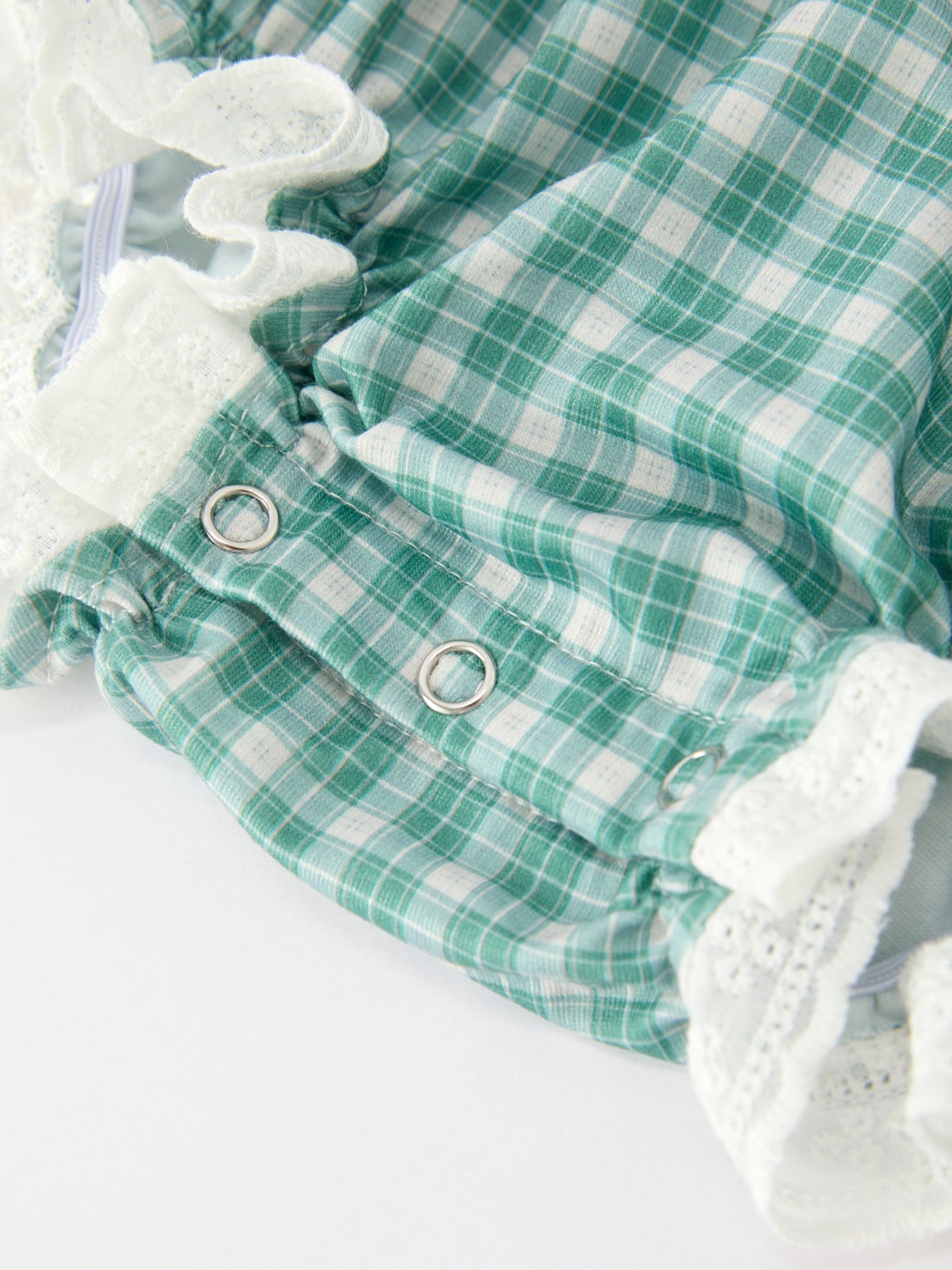 Western Plaid Horse Embroidered Girl Bubble Romper Rylee Faith Designs