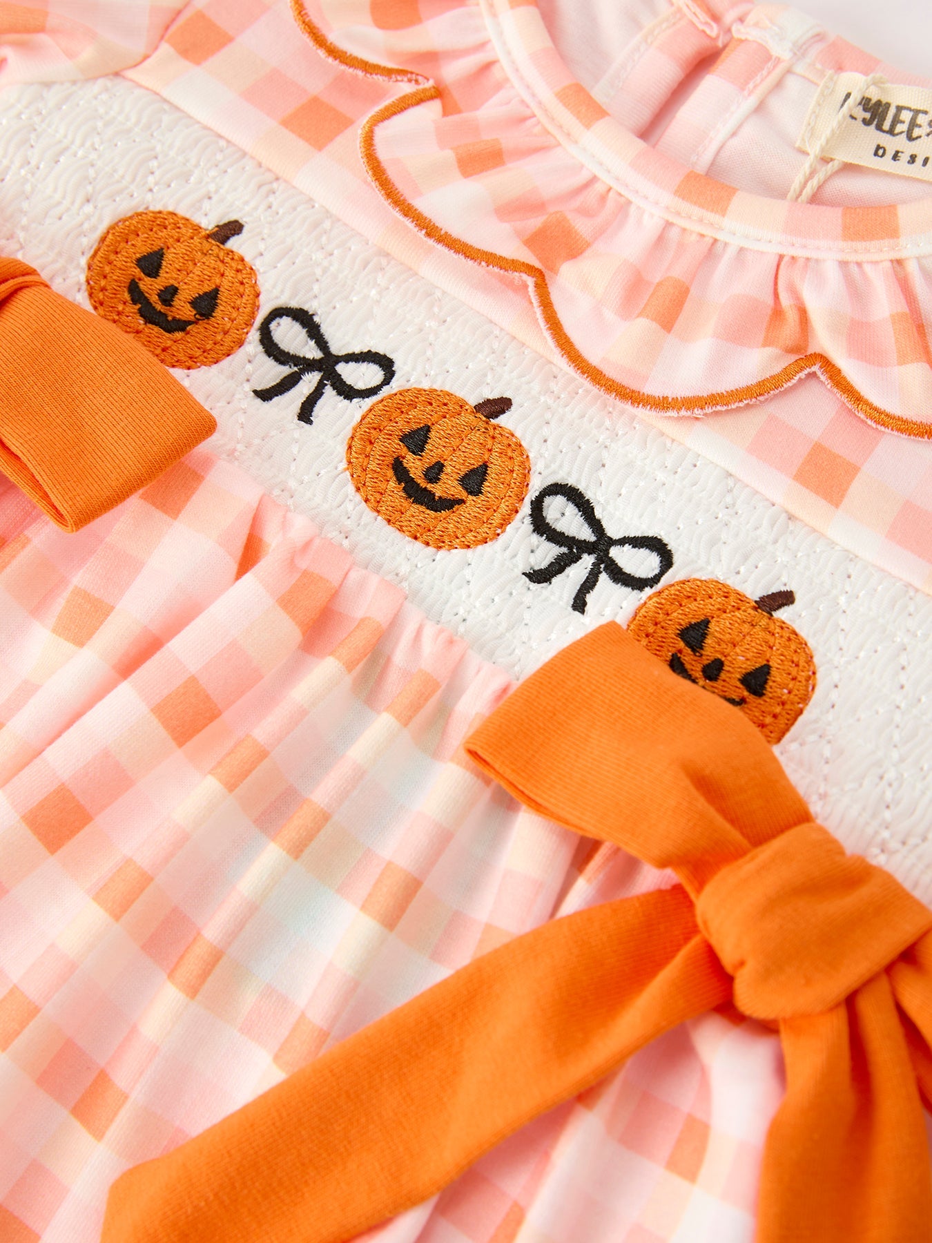 Halloween Pumpkin Plaid Girls Bloomer Set Rylee Faith Designs