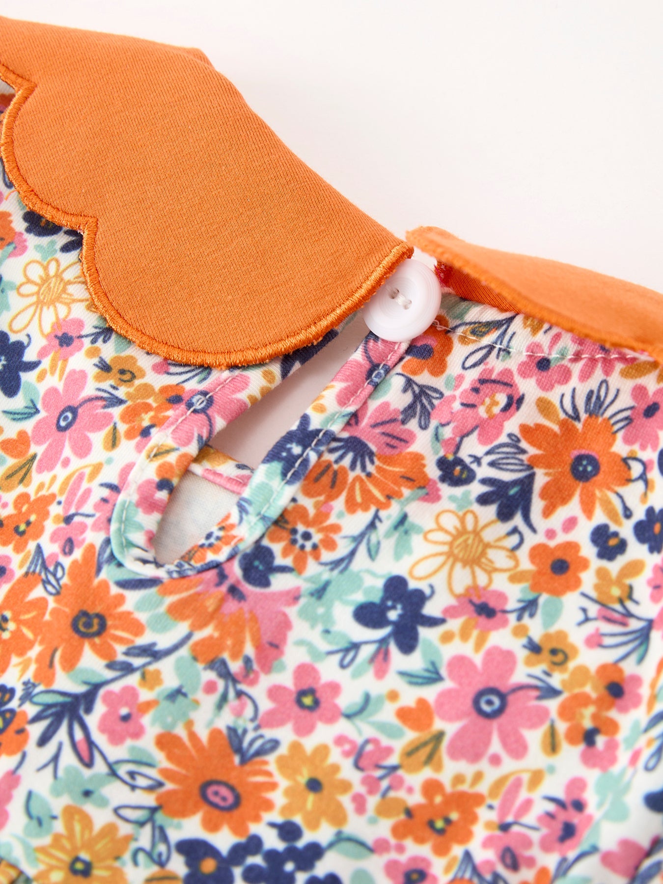Fall Floral Smocked Petals Collar Girls Dress Rylee Faith Designs
