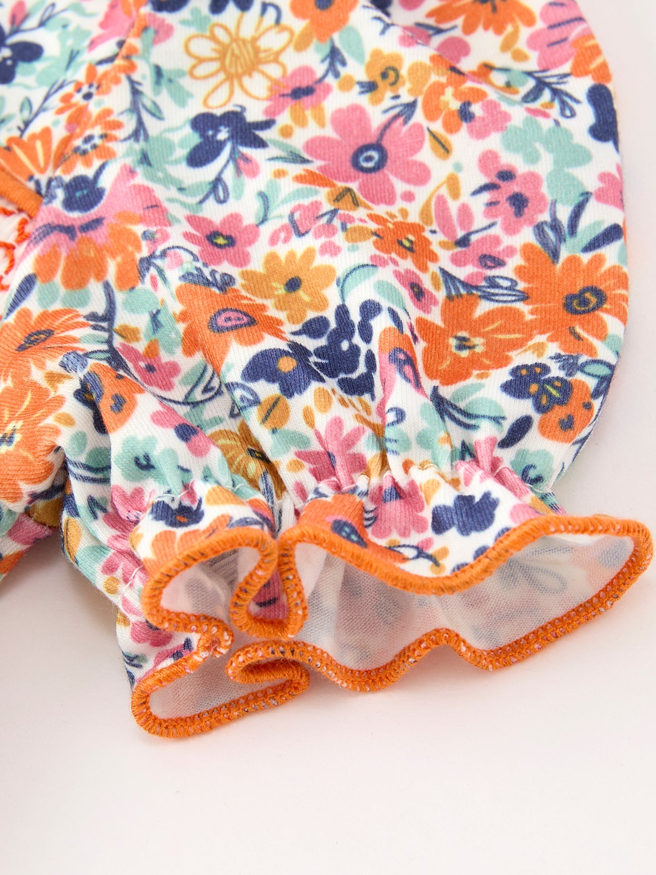 Fall Floral Smocked Petals Collar Girls Bubble Romper Rylee Faith Designs