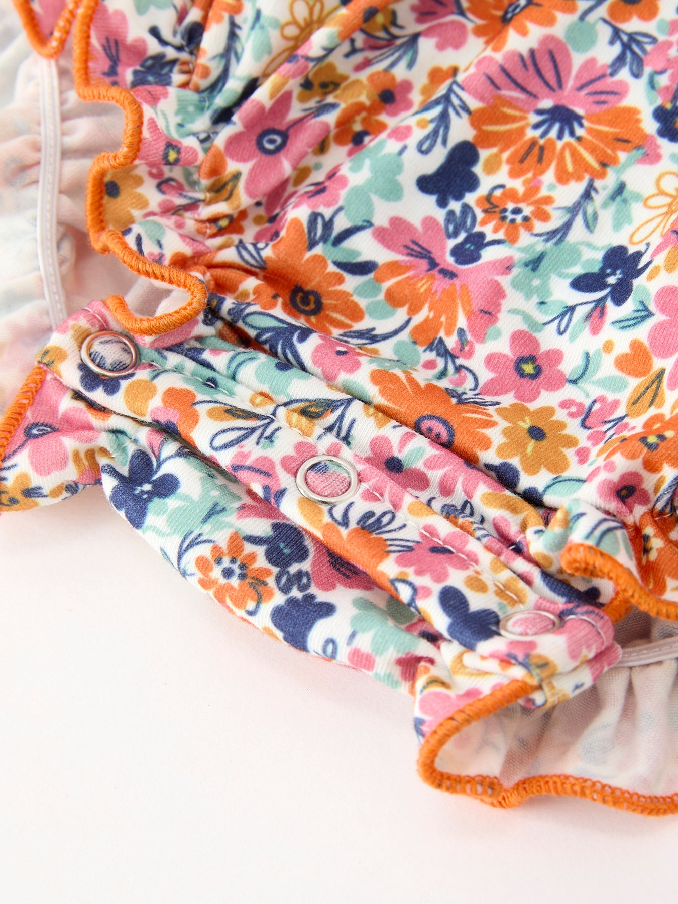 Fall Floral Smocked Petals Collar Girls Bubble Romper Rylee Faith Designs
