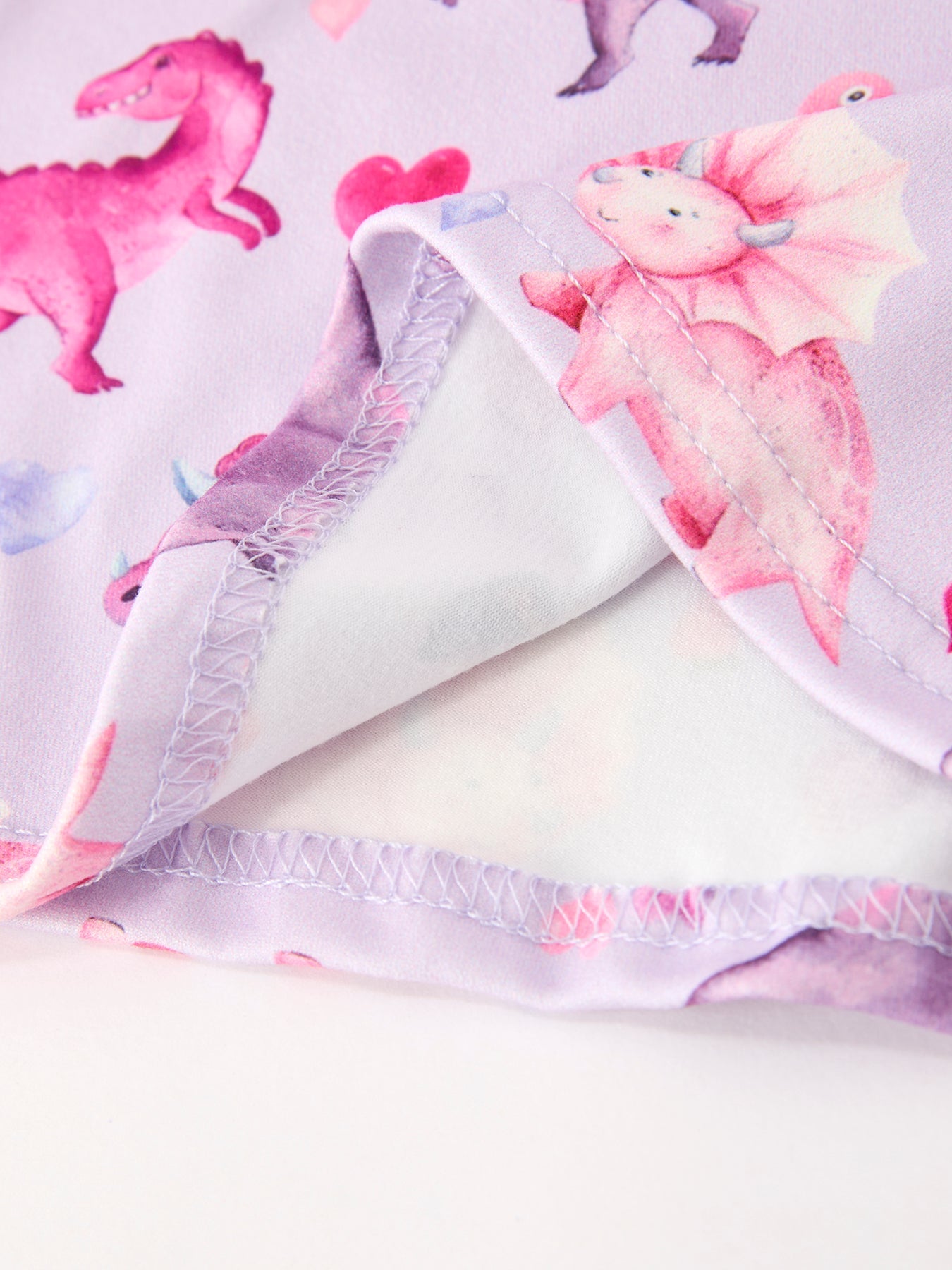Dinosaur Heart Twirl Girls Dress Short Sleeves Rylee Faith Designs