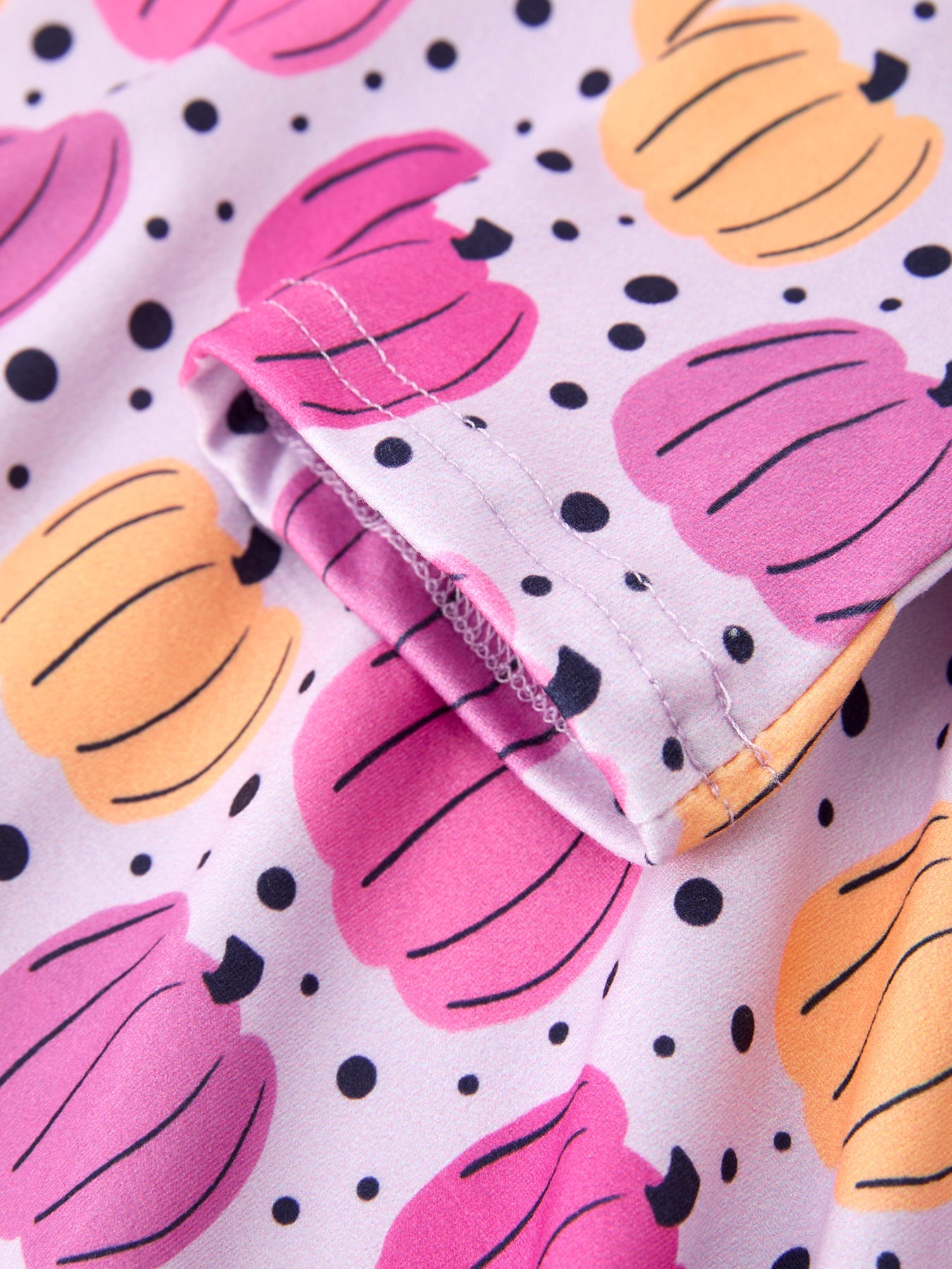 Halloween Pumpkin Print Girls Long Sleeve Twirl Dress Rylee Faith Designs