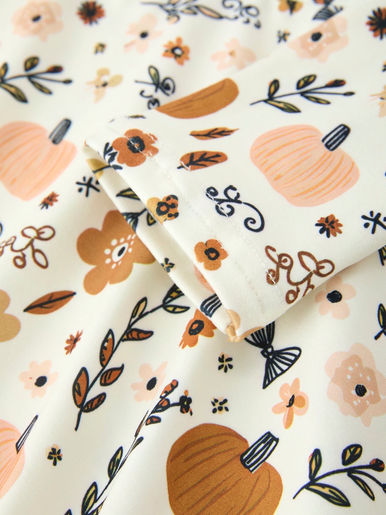 Fall Harvest Pumpkin Girls Dress Long Sleeve Rylee Faith Designs