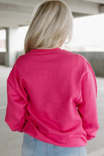 Load image into Gallery viewer, Pink Cow &amp; Sequin Heart Sweatshirt
