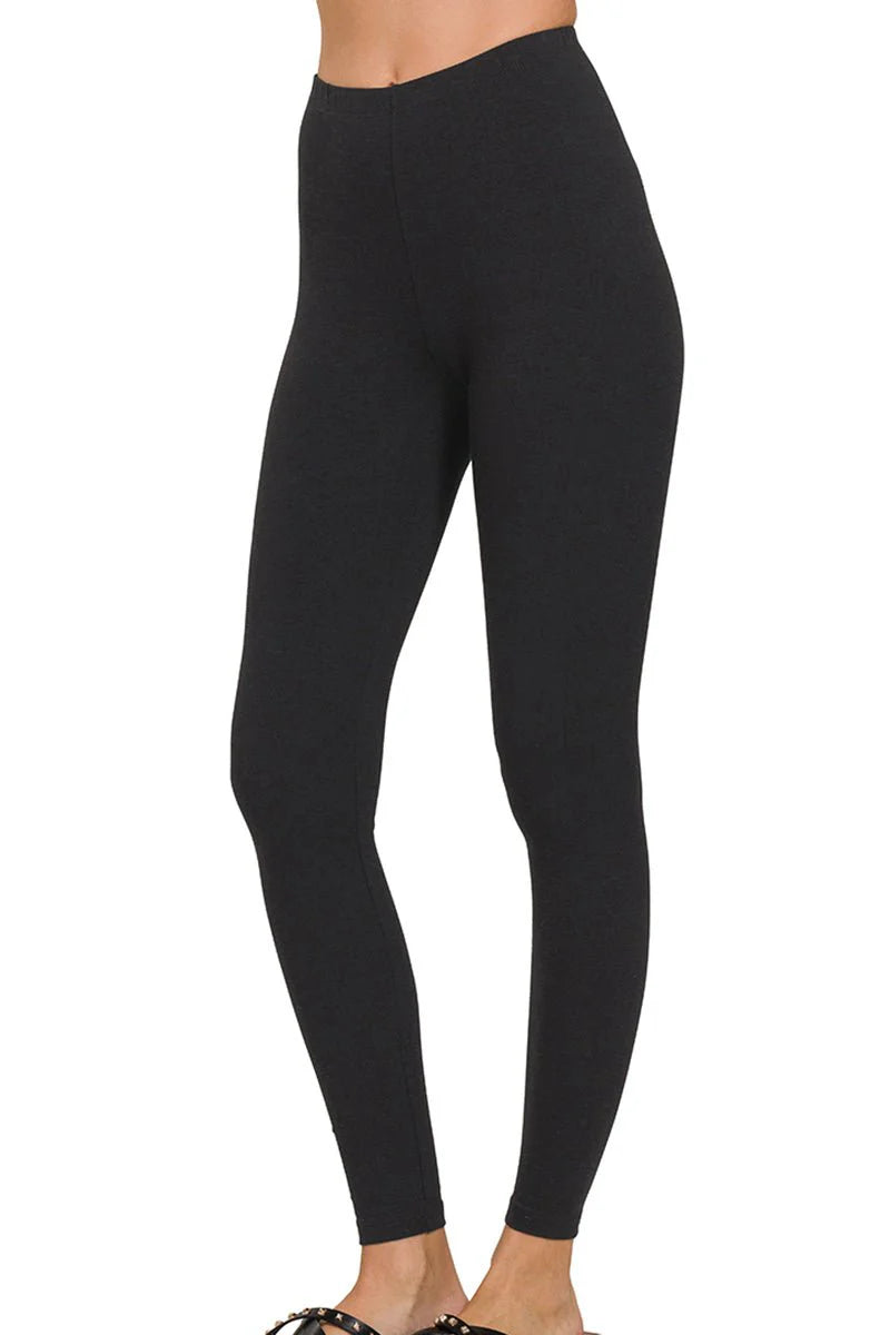 SIMPLE BLACK PREMIUM COTTON LEGGINGS