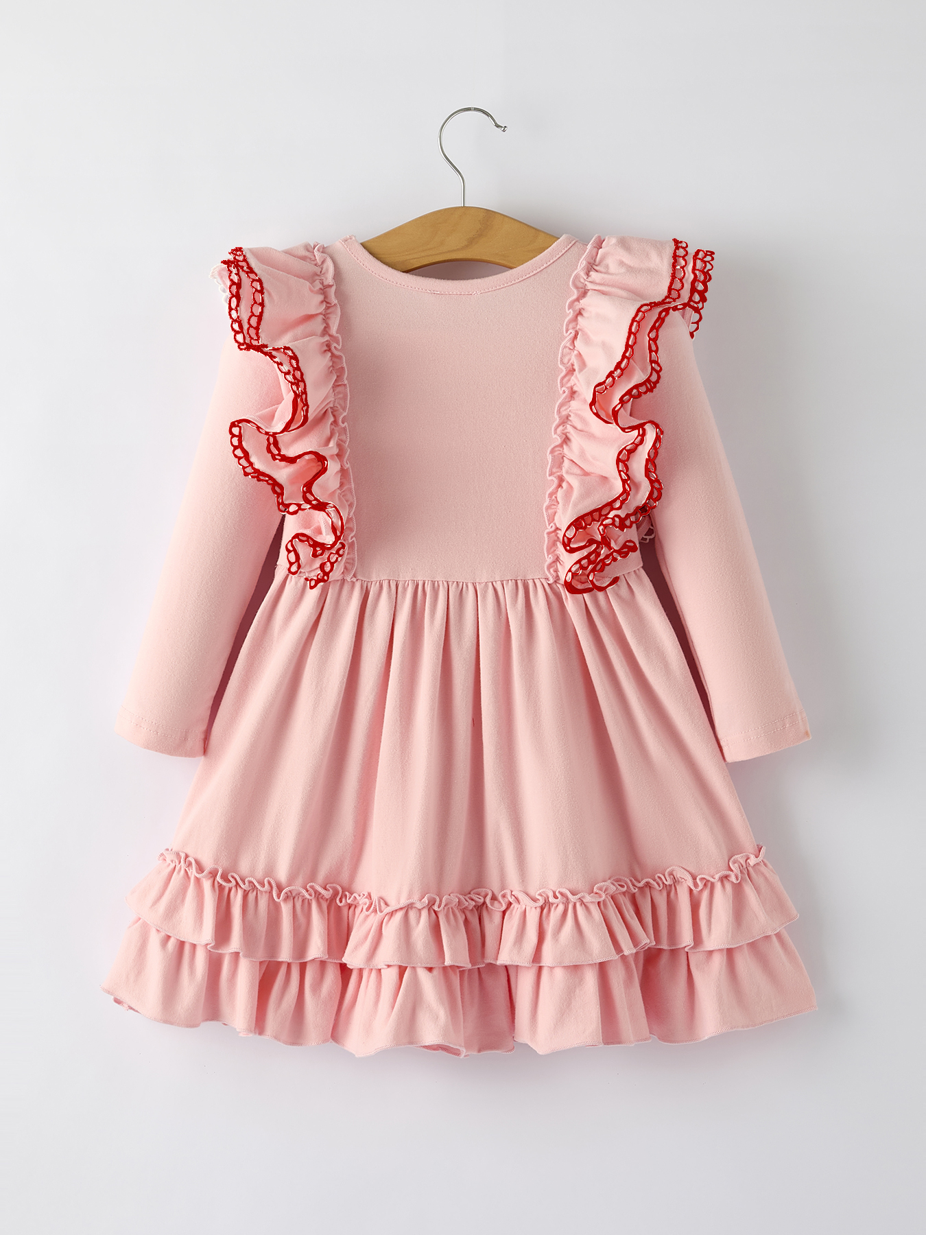 Valentine’s Day Sweetheart Pink Ruffle Girls Dress