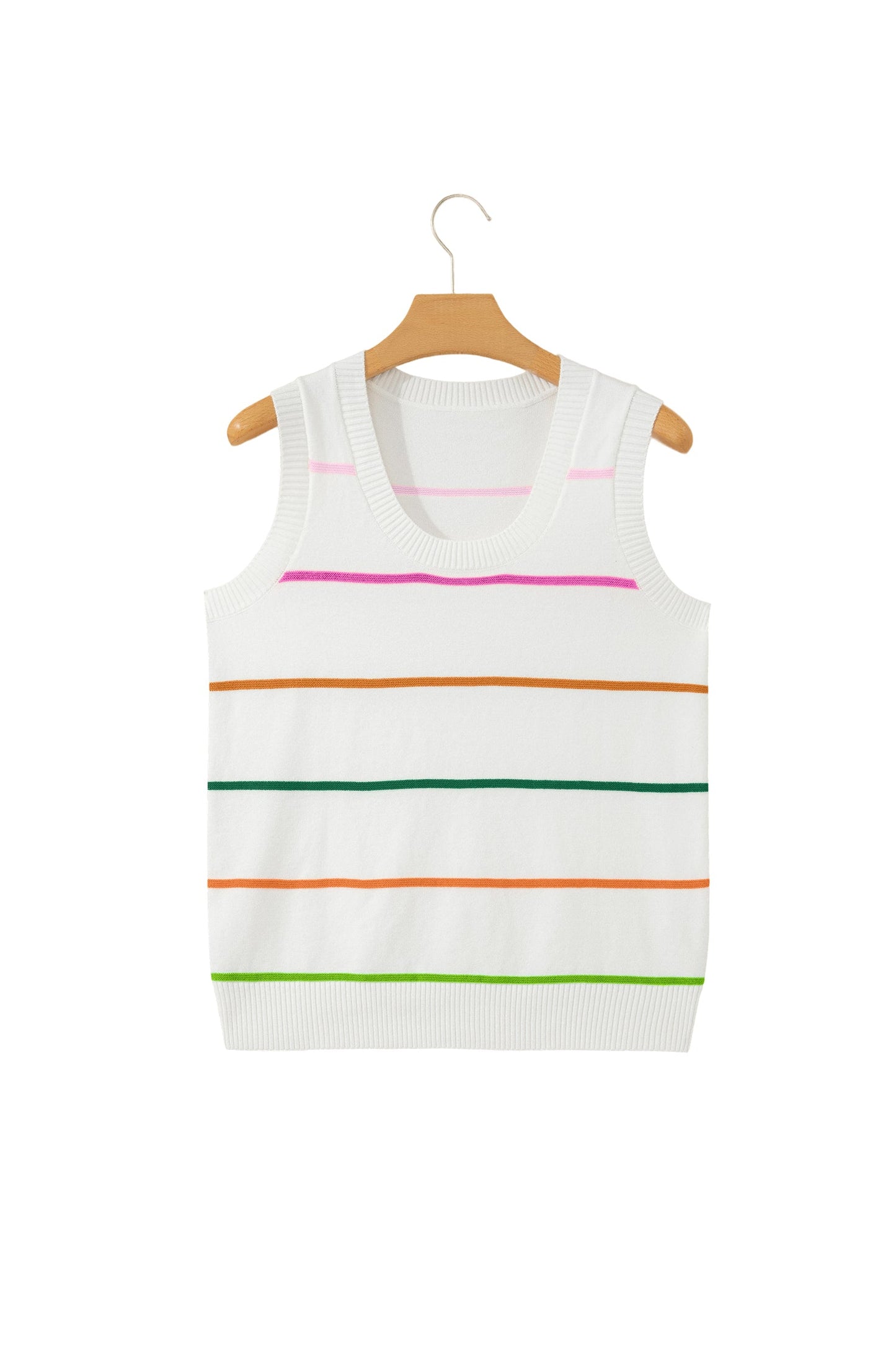 Soraya Stripe Knitted Sweater Threaded Pear