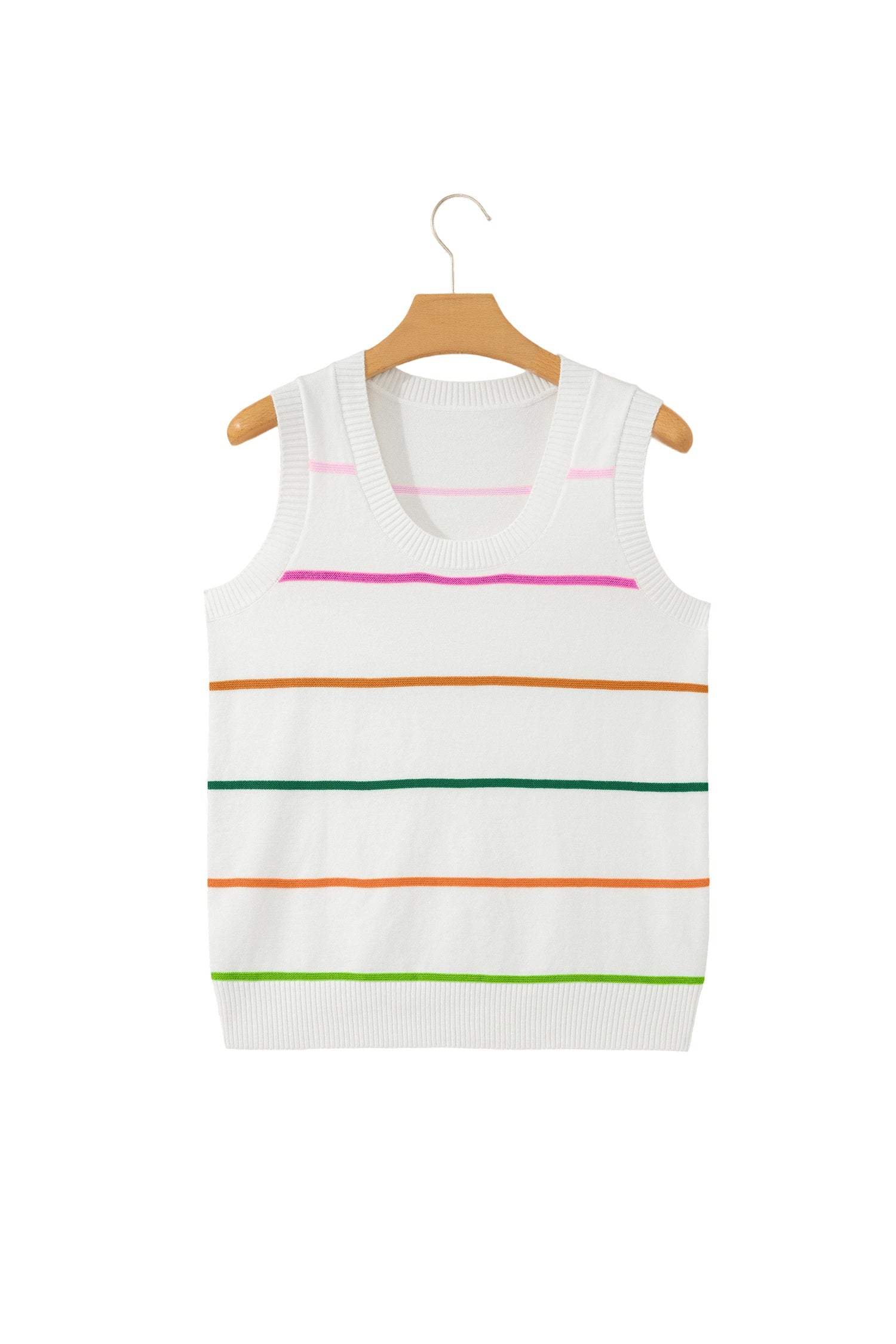 Soraya Stripe Knitted Sweater Threaded Pear