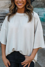 Load image into Gallery viewer, PERFECTLY CASUAL DROP SLEEVE CORDED T-SHIRT **SHIPPING EXPECTED TO BEGIN ON DATE 5/12**
