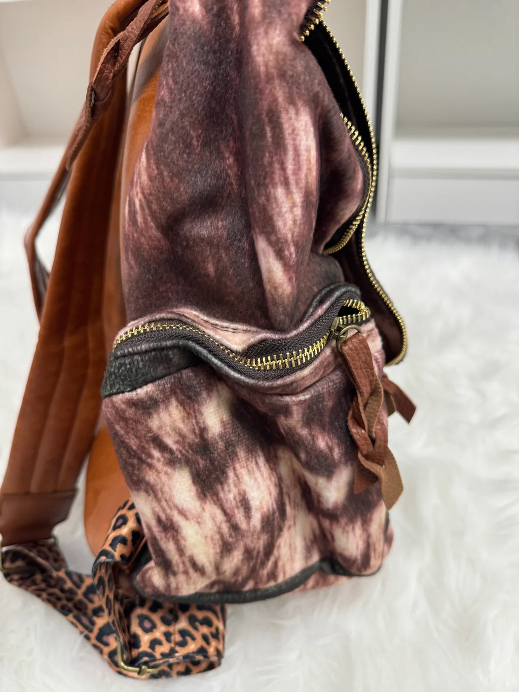 Cow Backpack Purse
