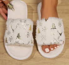 Load image into Gallery viewer, Snowflake Open Toe Slippers
