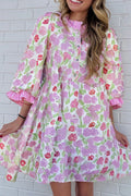 WILDFLOWER WHIRL PINK MINI DRESS **SHIPPING EXPECTED TO BEGIN ON DATE 9/8**