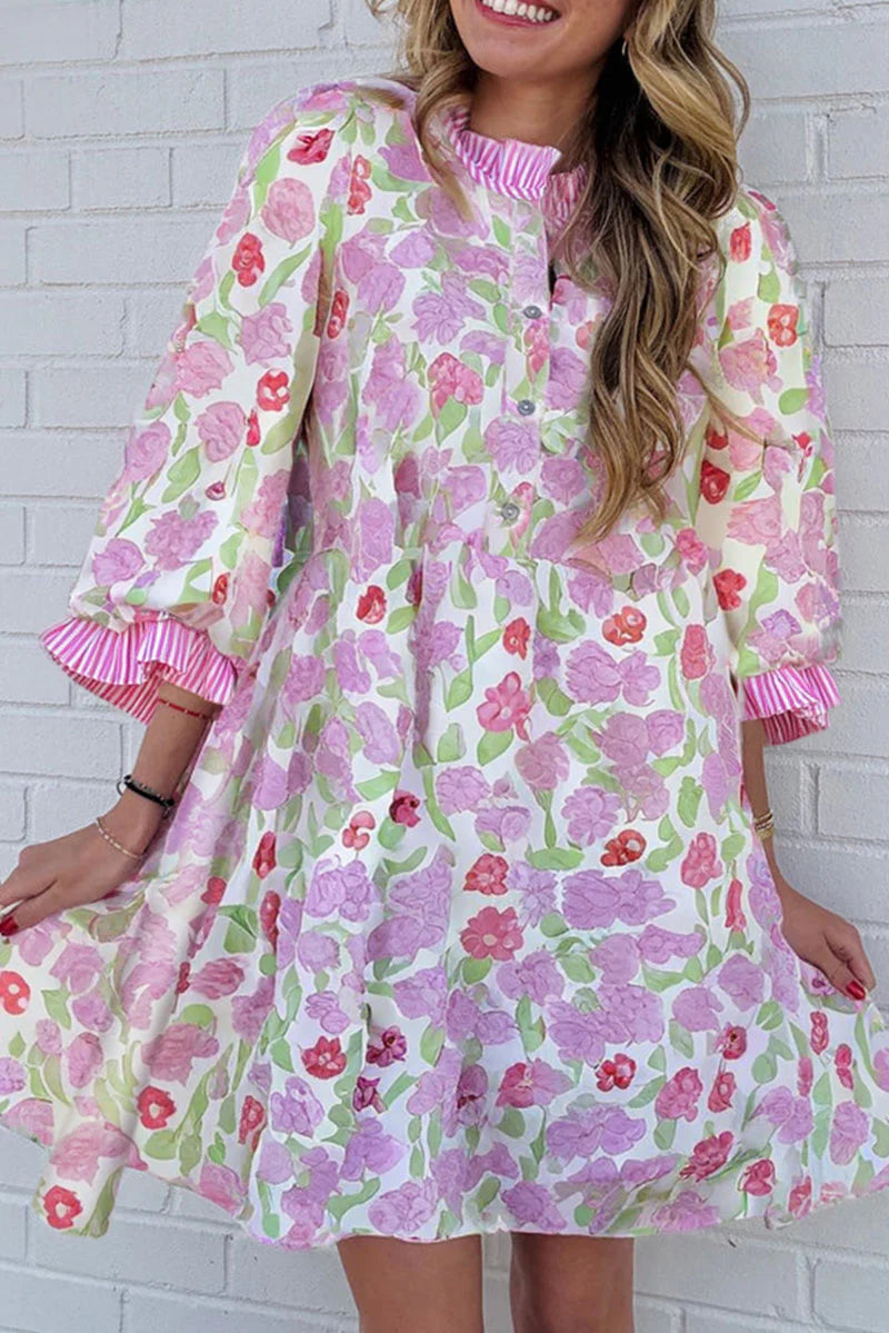 WILDFLOWER WHIRL PINK MINI DRESS **SHIPPING EXPECTED TO BEGIN ON DATE 9/8**