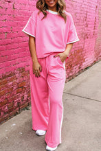 Load image into Gallery viewer, SERENA SACHET PINK STRIPED TEE &amp; PANTS SET **SHIPPING EXPECTED TO BEGIN ON DATE 4/22**

