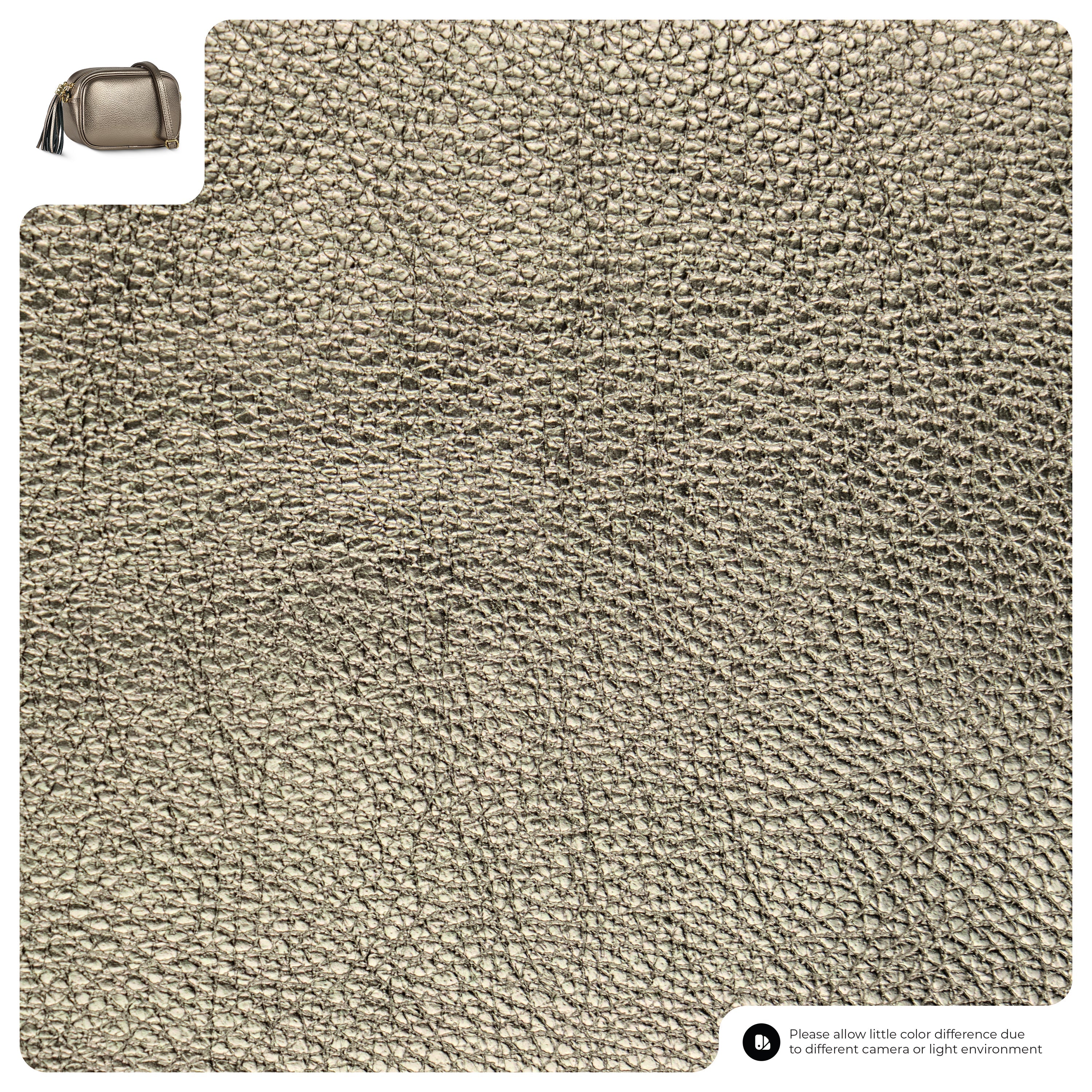 Metallic Calf Leather Crossbody Bag