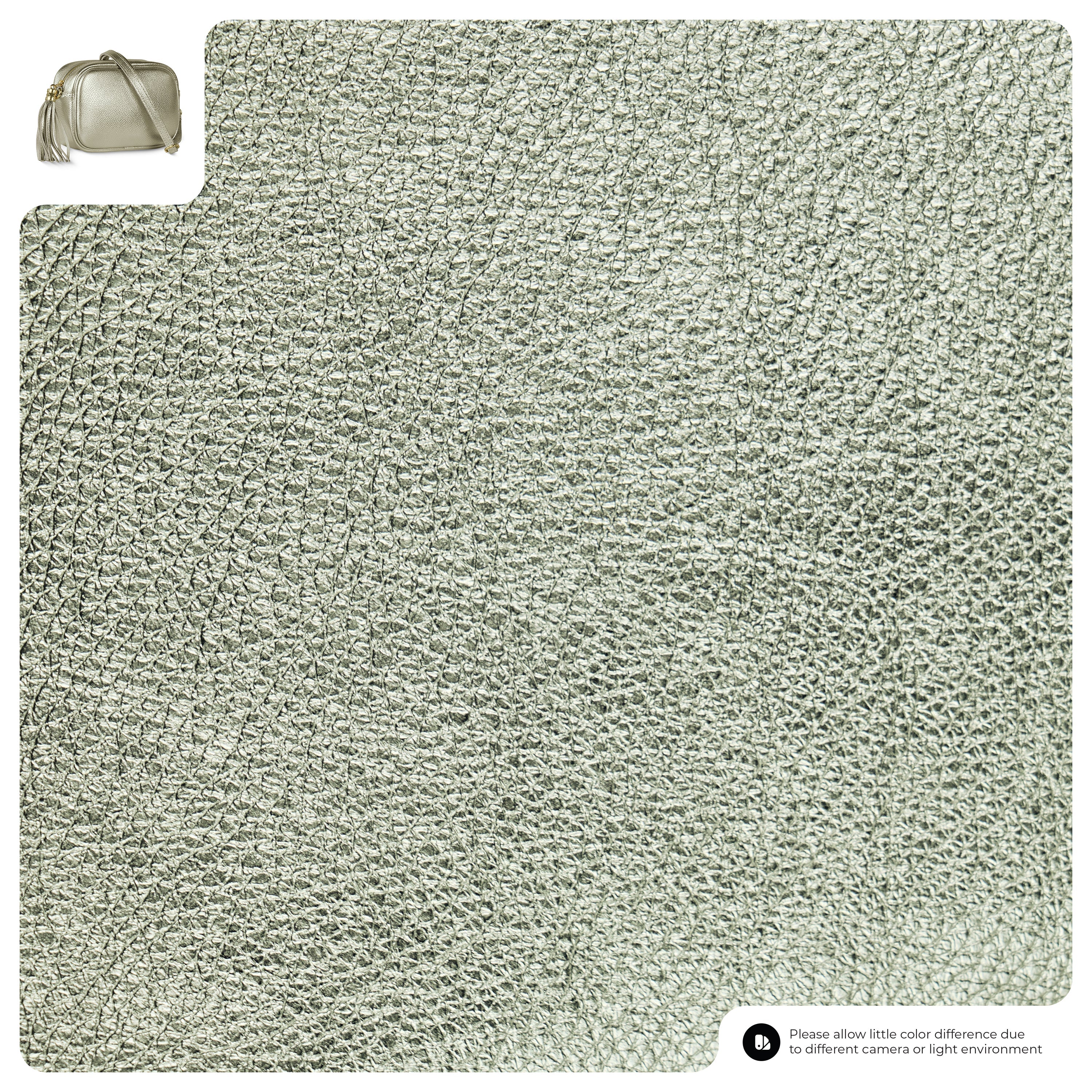 Metallic Calf Leather Crossbody Bag