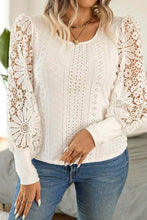 Load image into Gallery viewer, Apricot Floral Guipure Lace Lantern Top
