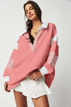 Load image into Gallery viewer, Colorblock Patchwork Collar Sweatshirt
