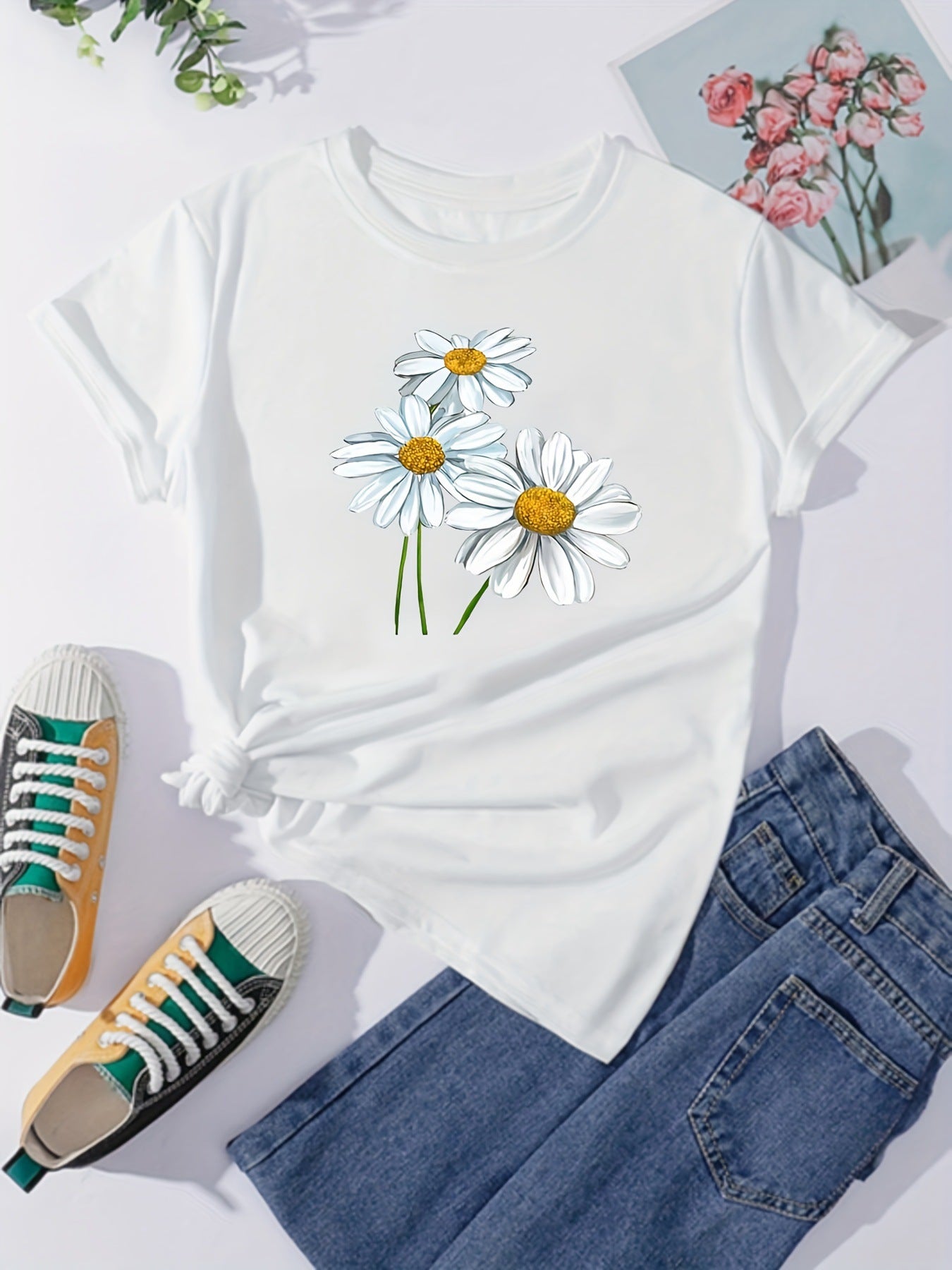 Cartoon Print Short Sleeve T-Shirt – 3 Colors | XS–4XL