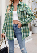 Load image into Gallery viewer, Mandy Plaid Button Up Long Sleeve Shirt
