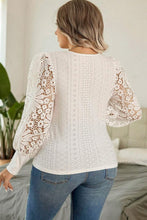Load image into Gallery viewer, Apricot Floral Guipure Lace Lantern Top
