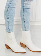 Load image into Gallery viewer, MMShoes Love the Journey Stacked Heel Chelsea Boot in White
