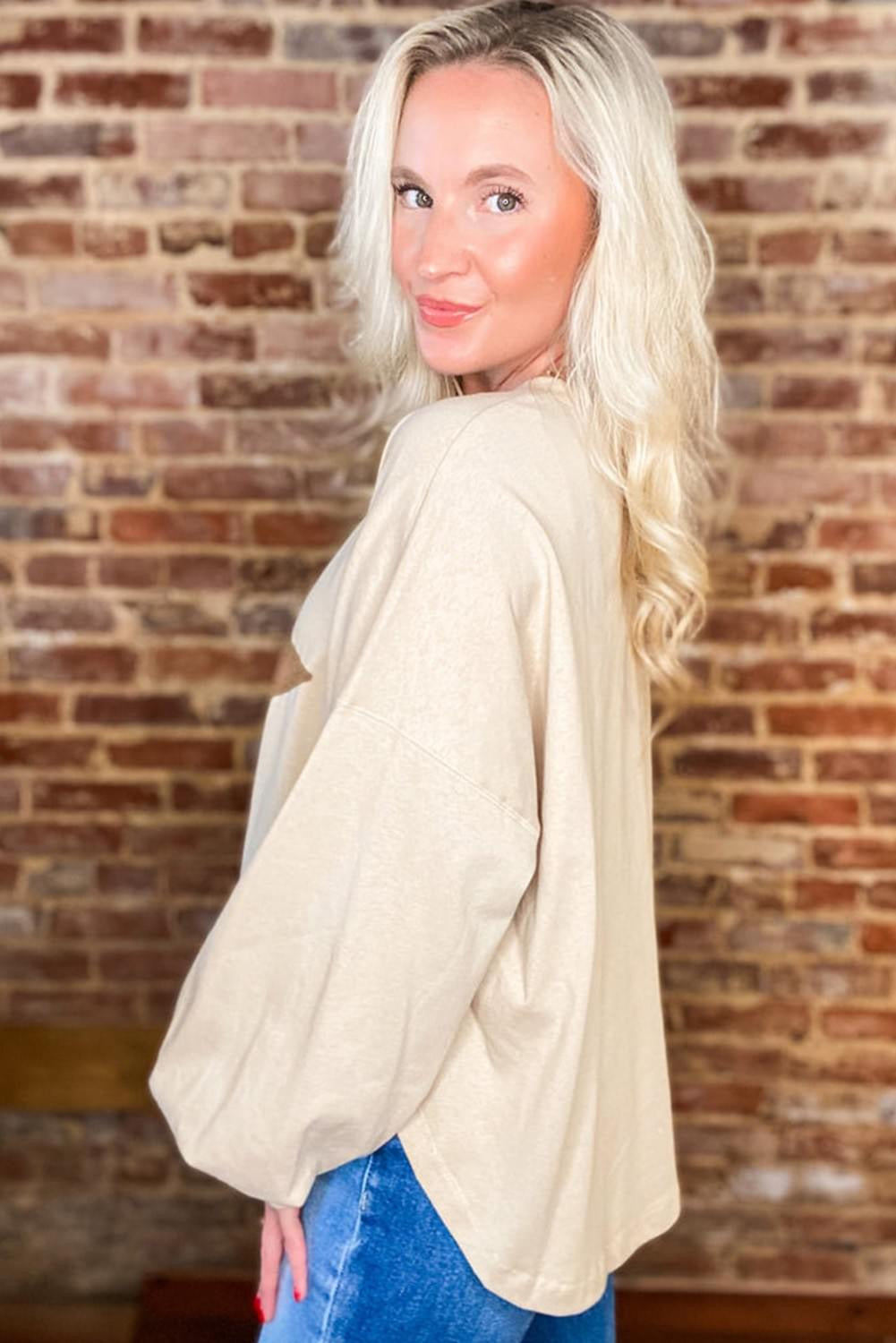 Preorder-Studded Star Graphic Loose Fit Top