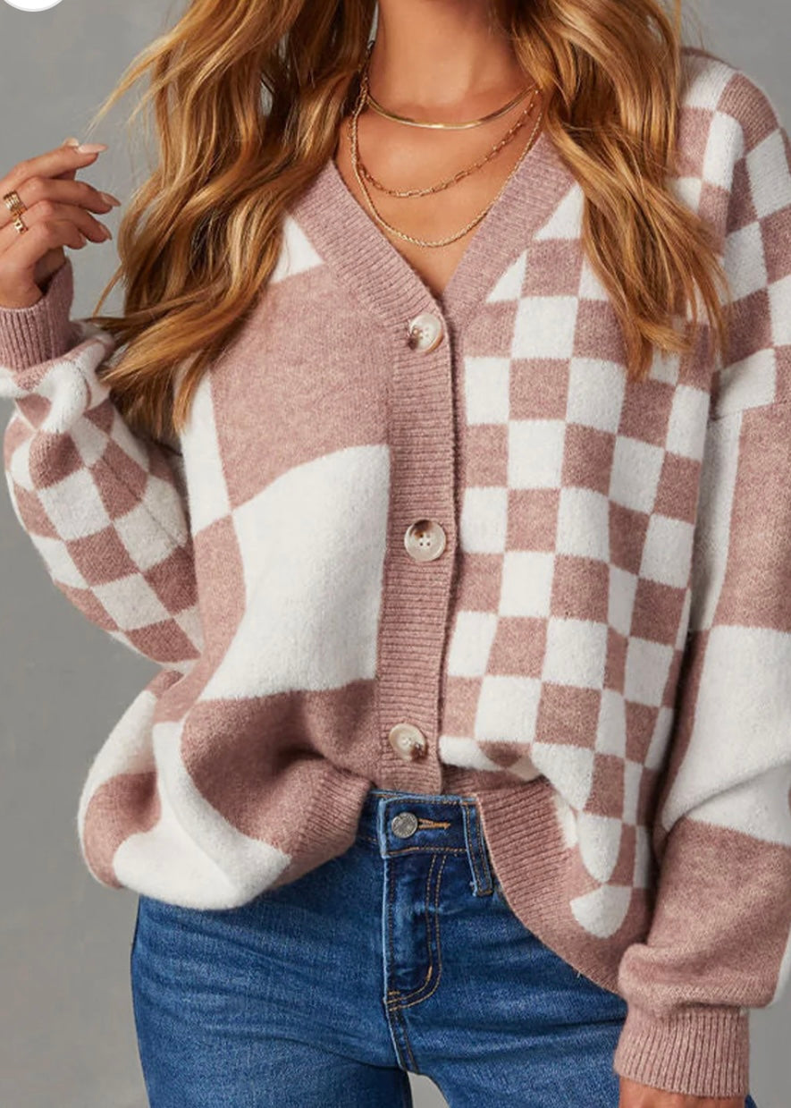 Remy Checker Cardi