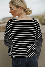 Load image into Gallery viewer, Black Stripe Long sleeve tee
