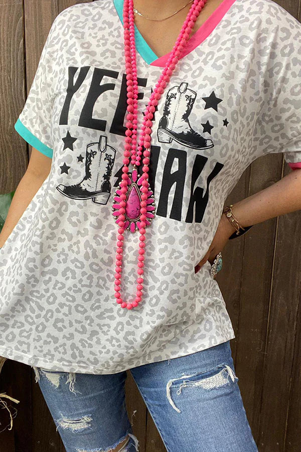 Yee Haw Leopard Top