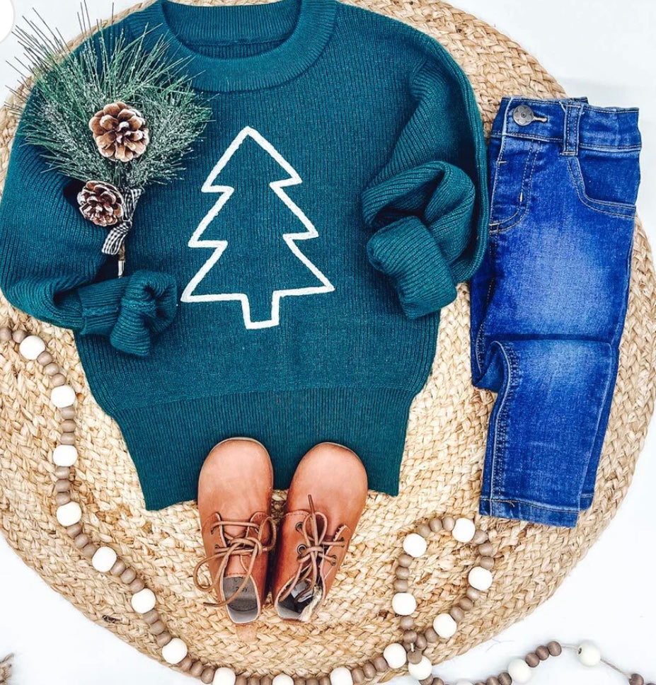 Rope Embroidered Merry Sweaters adult and kids
