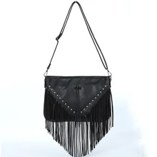 Load image into Gallery viewer, Studded Soft Leather Tassel Bag
