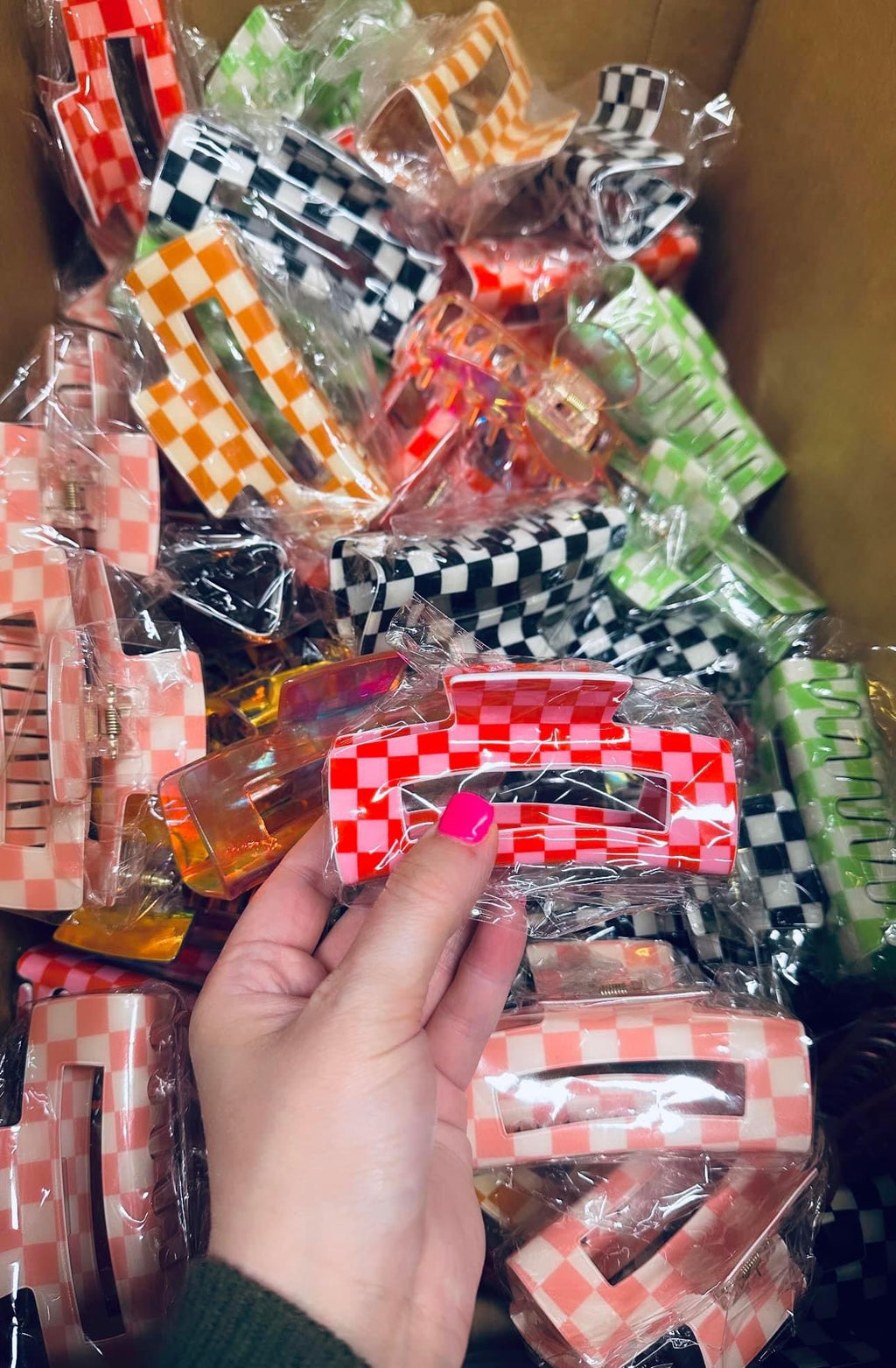 Checkered Claw Clips