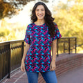 Geometric Print Top- 30014