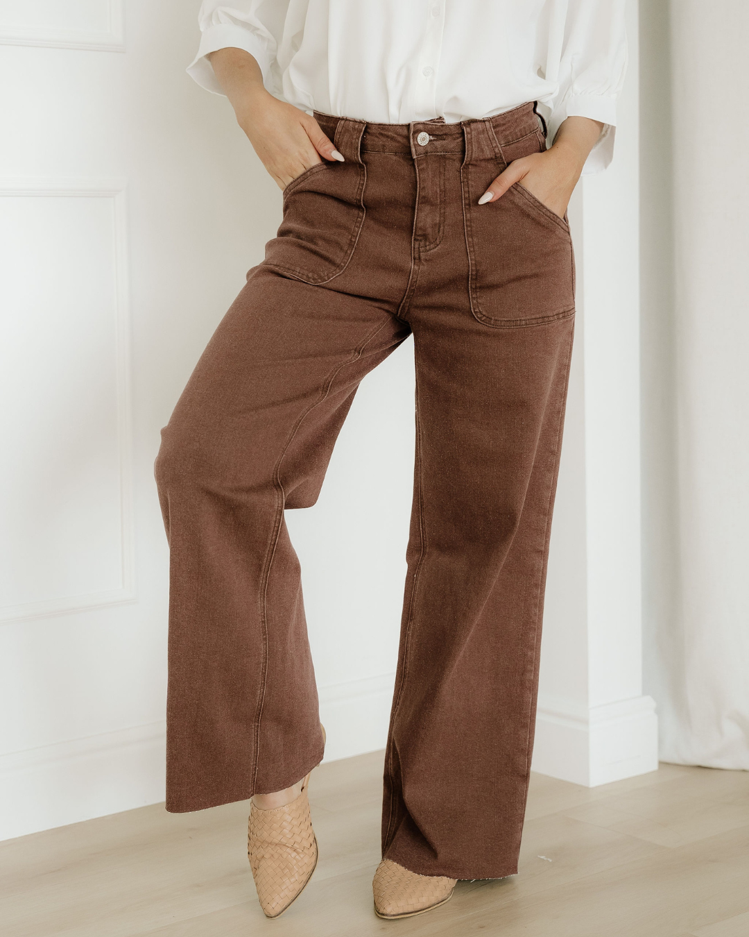 Rylan Retro Washed Patch Pocket Loose Jeans Indie & Co.