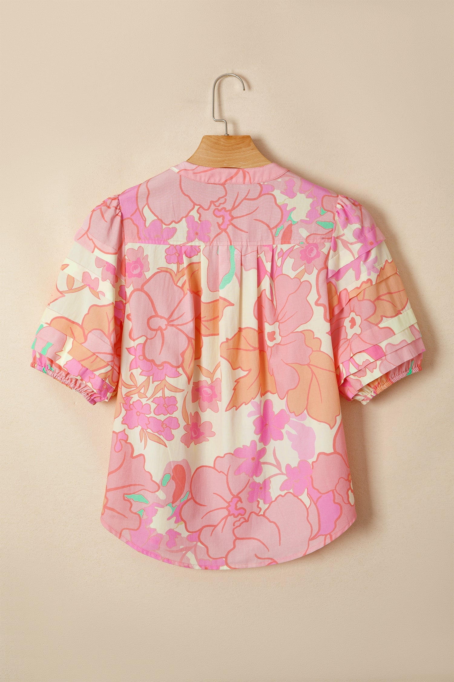 Brianna Pintuck Short Sleeve Shirt Threaded Pear