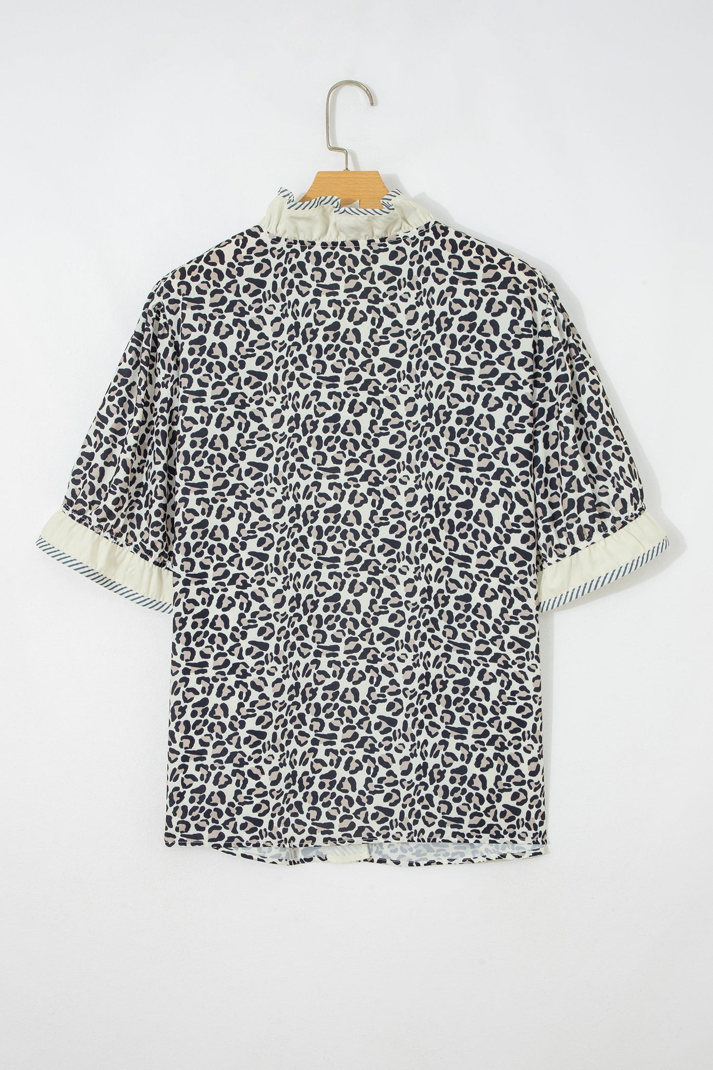 Paige Frilled Short Sleeve PLUS Blouse Threaded Pear