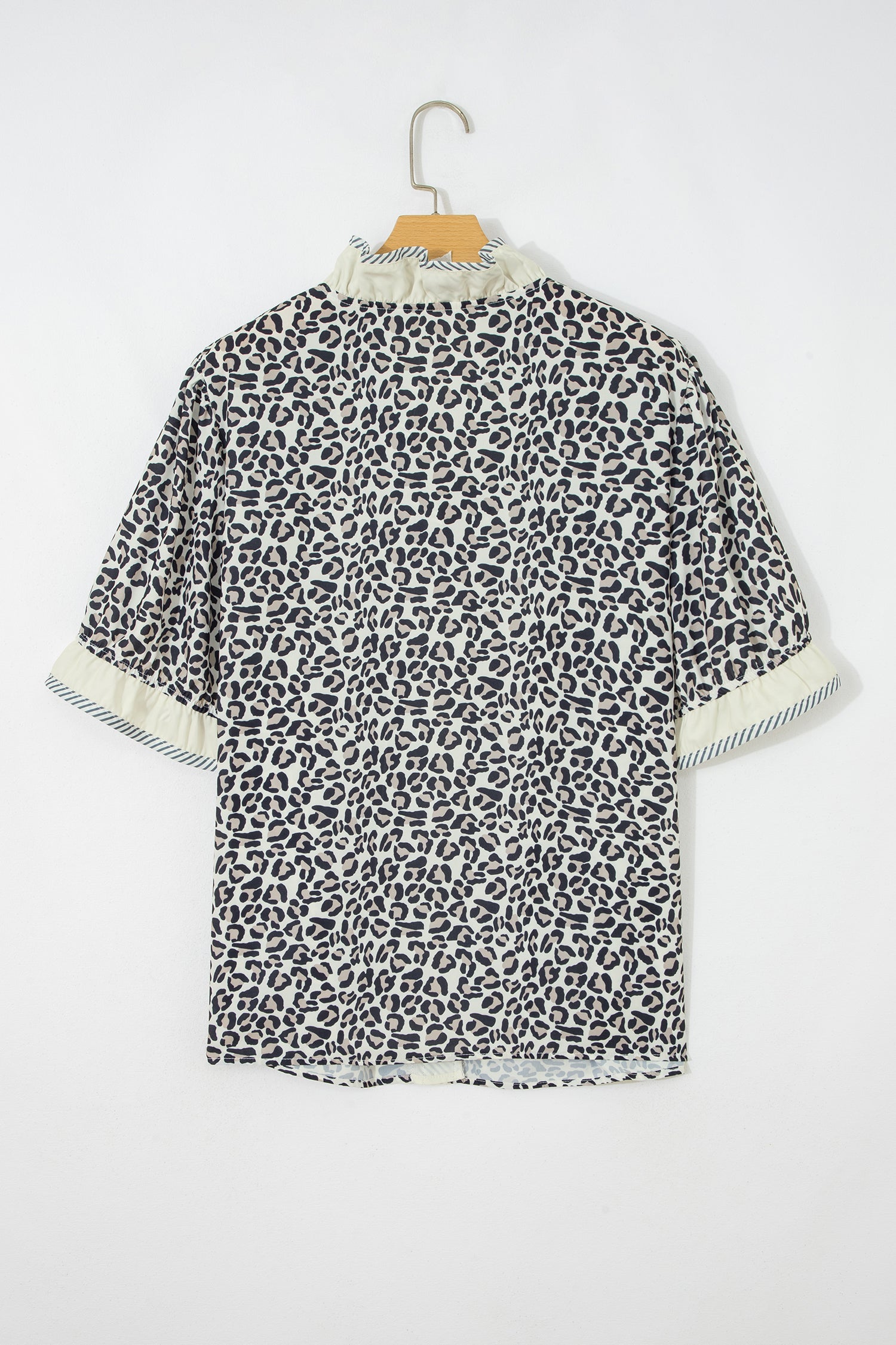 Paige Frilled Short Sleeve PLUS Blouse Threaded Pear