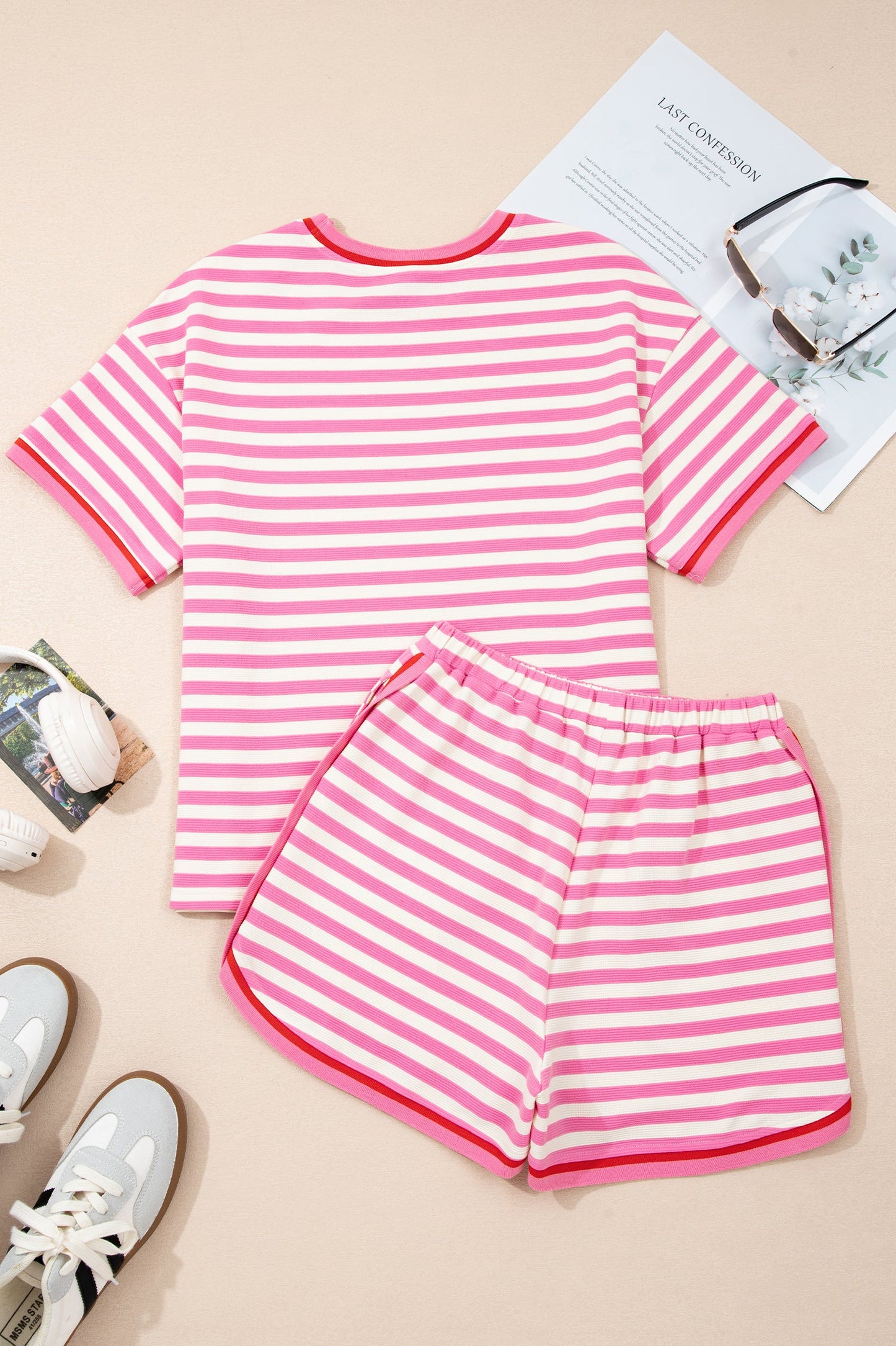 Matilda Trim Short Sleeve Set Threaded Pear