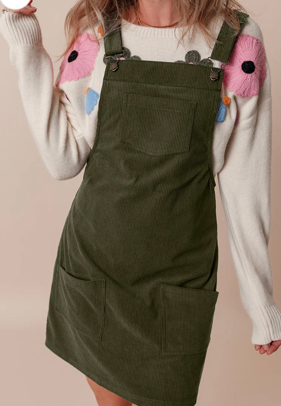 Corduroy Overall Dress
